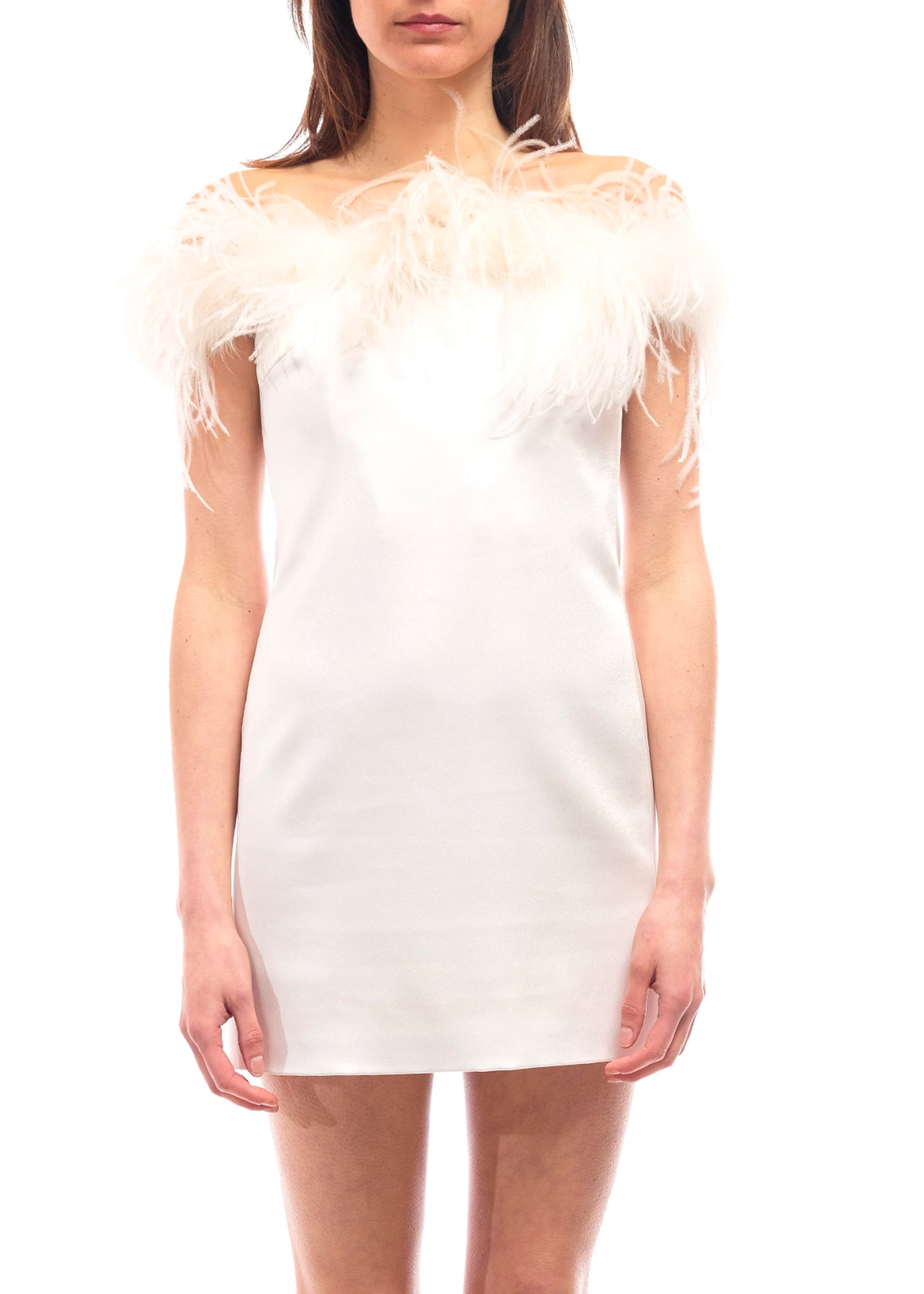 Saint Laurent white feather dress - CJ ...